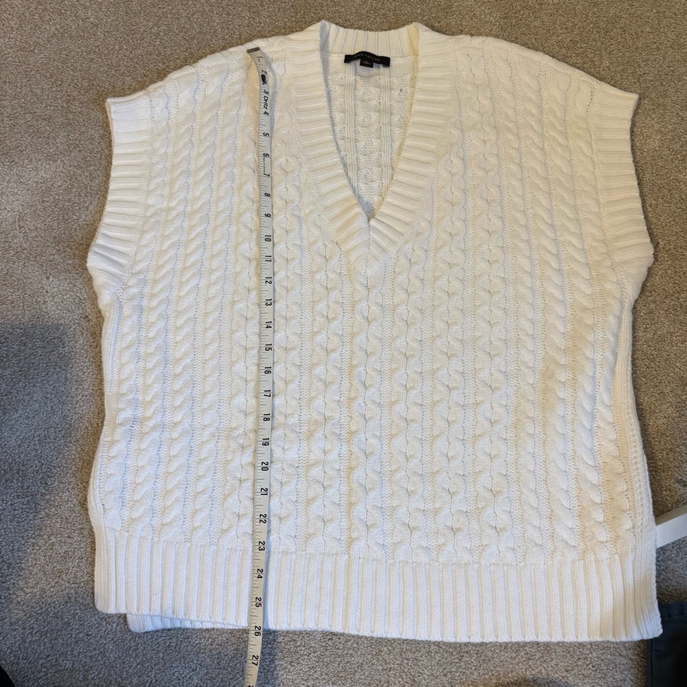 Ann Taylor Ivory knit sweater vest - Picture 6 of 10